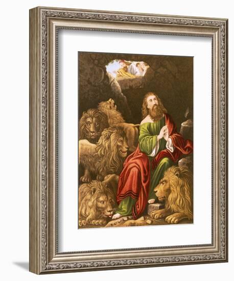 Daniel in the Den of Lions-English-Framed Giclee Print