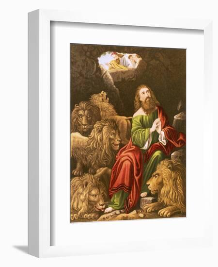 Daniel in the Den of Lions-English-Framed Giclee Print