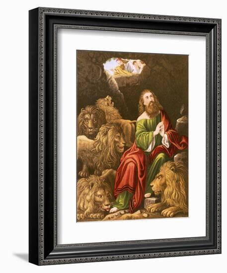 Daniel in the Den of Lions-English-Framed Giclee Print