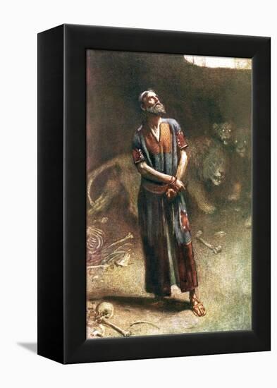 Daniel in the Lion's Den-Harold Copping-Framed Premier Image Canvas