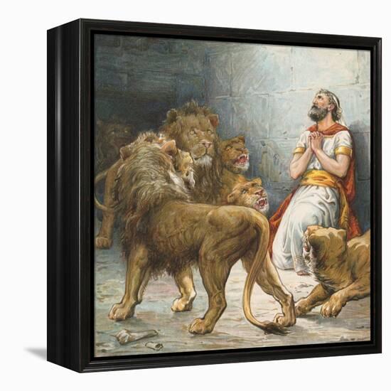 Daniel in the Lion's Den-Ambrose Dudley-Framed Premier Image Canvas