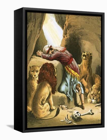 Daniel in the Lion's Den-English-Framed Premier Image Canvas