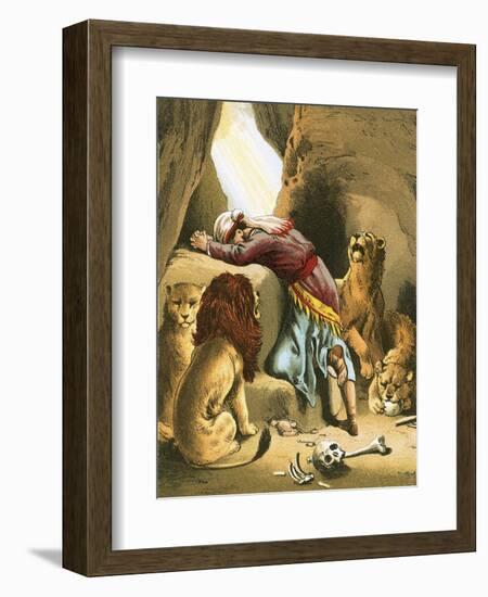 Daniel in the Lion's Den-English-Framed Giclee Print