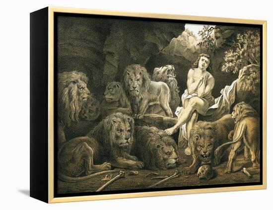 Daniel in the Lion's Den-English-Framed Premier Image Canvas