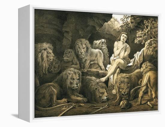 Daniel in the Lion's Den-English-Framed Premier Image Canvas