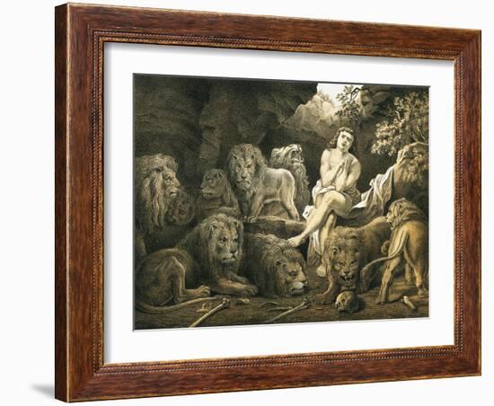 Daniel in the Lion's Den-English-Framed Giclee Print