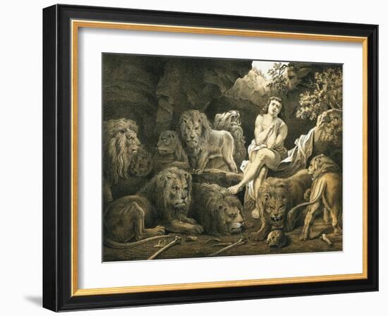 Daniel in the Lion's Den-English-Framed Giclee Print