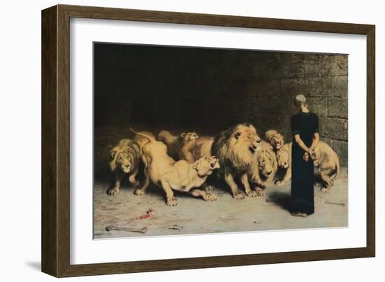 'Daniel in the Lions' Den', 1872, (1917)-Briton Riviere-Framed Giclee Print