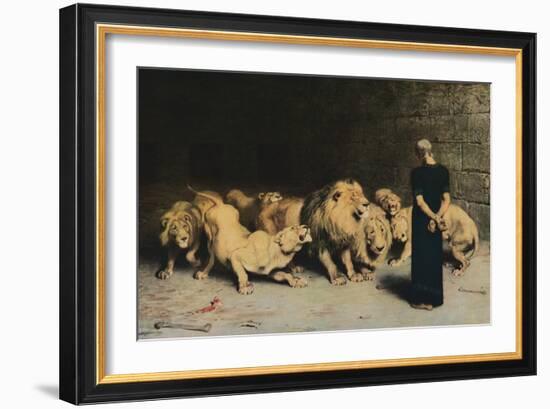 'Daniel in the Lions' Den', 1872, (1917)-Briton Riviere-Framed Giclee Print