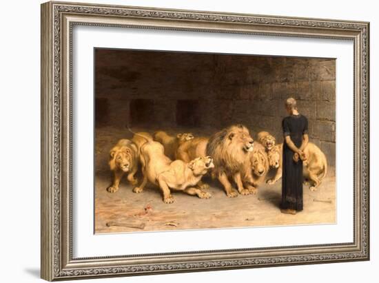 Daniel in the Lions' Den, 1872-Briton Rivi?re-Framed Premium Giclee Print