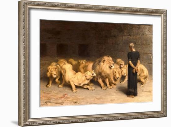 Daniel in the Lions' Den, 1872-Briton Rivi?re-Framed Giclee Print