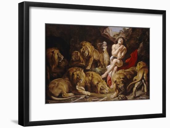 Daniel in the Lions' Den. Ca. 1614 - 16-Peter Paul Rubens-Framed Giclee Print