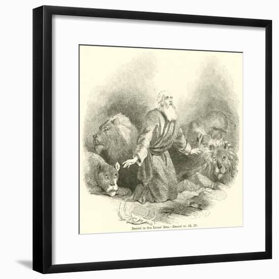 Daniel in the Lions' Den, Daniel, VI, 16, 17-null-Framed Giclee Print