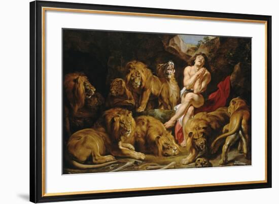 Daniel in the Lions' Den-Peter Paul Rubens-Framed Premium Giclee Print