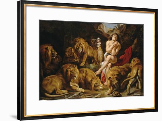 Daniel in the Lions' Den-Peter Paul Rubens-Framed Premium Giclee Print