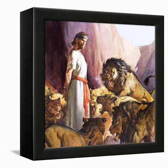 Daniel in the Lions' Den-McConnell-Framed Premier Image Canvas