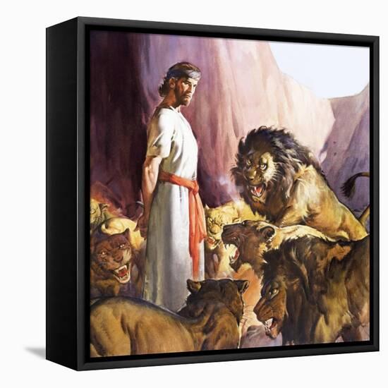 Daniel in the Lions' Den-McConnell-Framed Premier Image Canvas