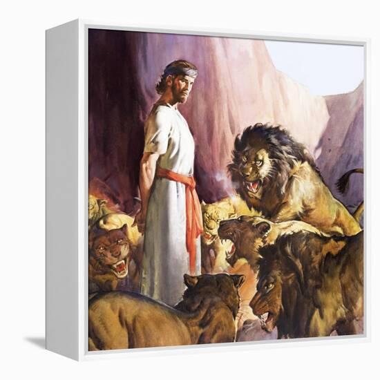 Daniel in the Lions' Den-McConnell-Framed Premier Image Canvas