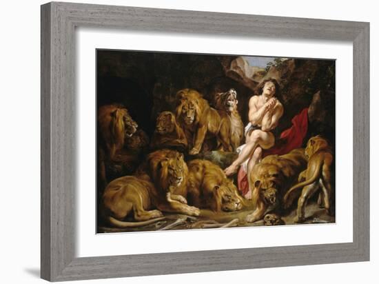 Daniel in the Lions' Den-Peter Paul Rubens-Framed Giclee Print