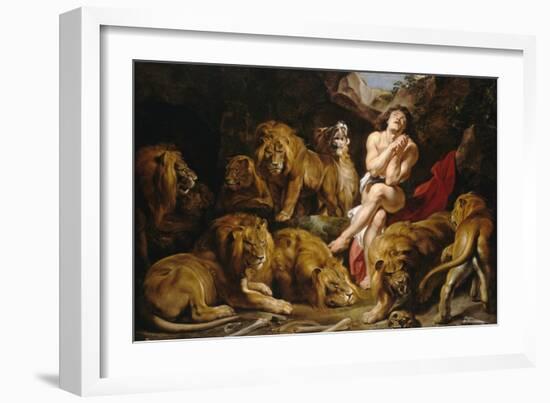 Daniel in the Lions' Den-Peter Paul Rubens-Framed Giclee Print