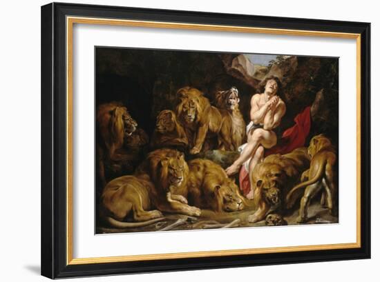 Daniel in the Lions' Den-Peter Paul Rubens-Framed Giclee Print