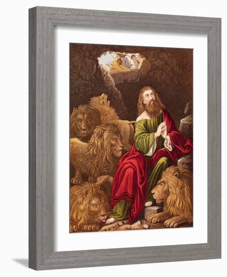 Daniel in the Lions' Den-null-Framed Giclee Print