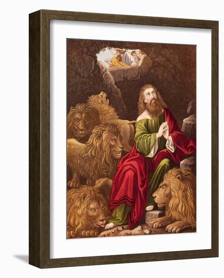 Daniel in the Lions' Den-null-Framed Giclee Print