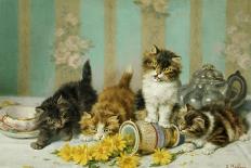 Playful Kittens-Daniel Merlin-Mounted Giclee Print