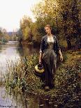 Girl with a Basket in a Garden-Daniel Ridgway Knight-Giclee Print