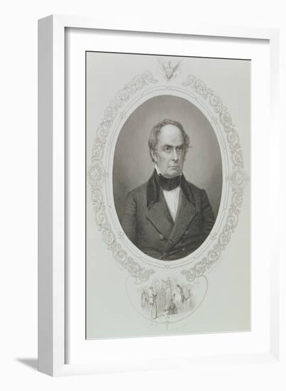 Daniel Webster (1782-1852) from "The History of the United States," Vol. II, by Charles Mackay-Mathew Brady-Framed Giclee Print