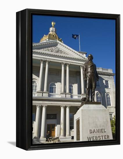 Daniel Webster Statue, State Capitol, Concord, New Hampshire, New England, USA-Richard Cummins-Framed Premier Image Canvas