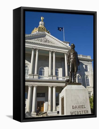 Daniel Webster Statue, State Capitol, Concord, New Hampshire, New England, USA-Richard Cummins-Framed Premier Image Canvas