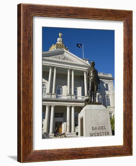 Daniel Webster Statue, State Capitol, Concord, New Hampshire, New England, USA-Richard Cummins-Framed Photographic Print