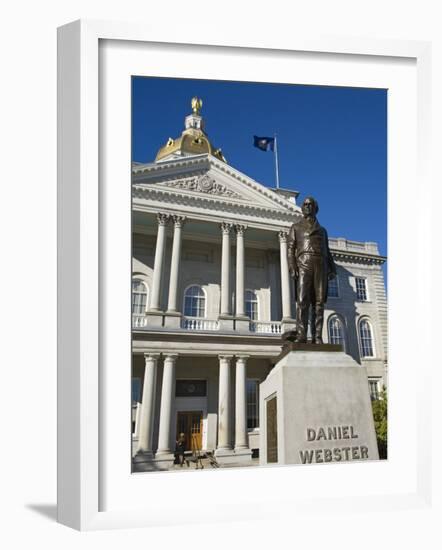 Daniel Webster Statue, State Capitol, Concord, New Hampshire, New England, USA-Richard Cummins-Framed Photographic Print