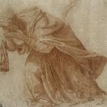 Femme drapée, penchée en avant portant ses mains devant ses yeux-Daniele Da Volterra-Giclee Print