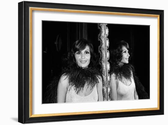 Daniele Evenou During a Party Given by Florence Grinda at the Club "Le Prive", Paris, 17 June 1974-null-Framed Photo