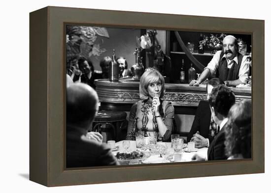 Daniele Gilbert During the Recording of the Tv Programme "Samedi Soir" 1973-null-Framed Stretched Canvas