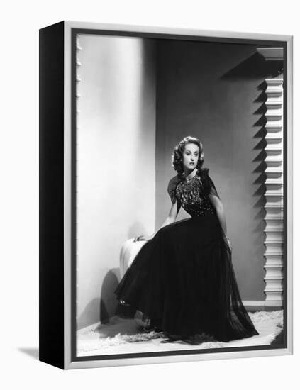 Danielle Darrieux, 1938 (b/w photo)-null-Framed Stretched Canvas