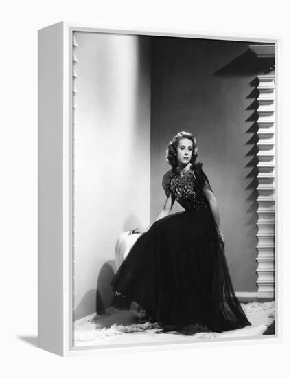 Danielle Darrieux, 1938 (b/w photo)-null-Framed Stretched Canvas