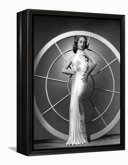 Danielle Darrieux, 1938 (b/w photo)-null-Framed Stretched Canvas