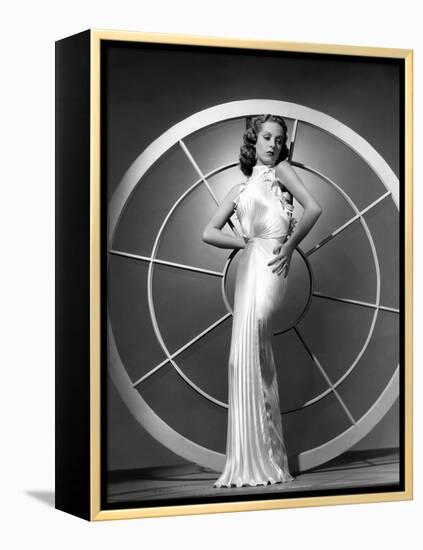 Danielle Darrieux, 1938 (b/w photo)-null-Framed Stretched Canvas