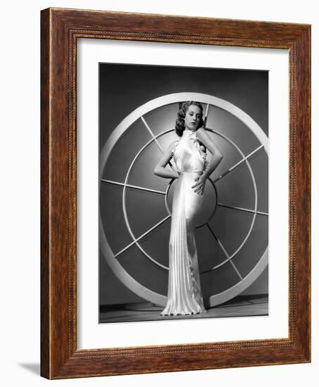 Danielle Darrieux, 1938 (b/w photo)-null-Framed Photo