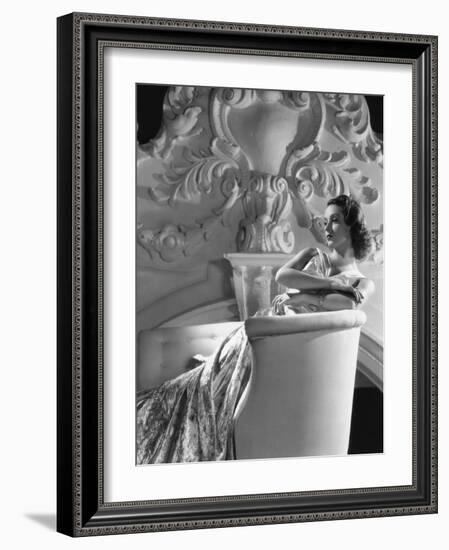 Danielle Darrieux by Ray Jones of Universal Studio 1937 (b/w photo)-null-Framed Photo