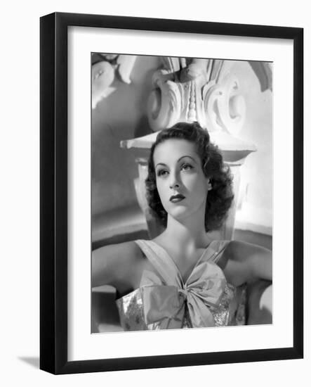 Danielle Darrieux by Ray Jones of Universal Studio 1937 (b/w photo)-null-Framed Photo