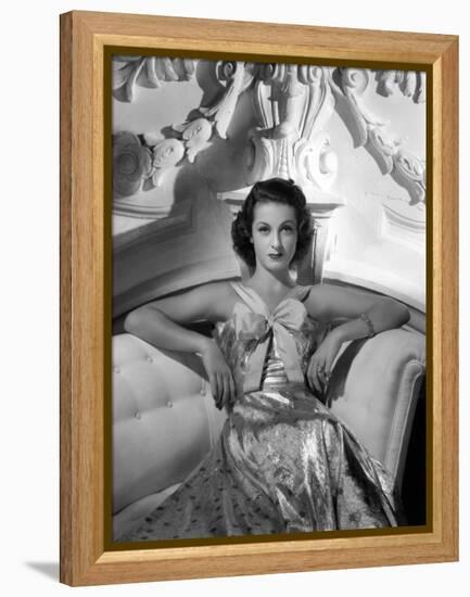 Danielle Darrieux by Ray Jones of Universal Studio, 1937 (b/w photo)-null-Framed Stretched Canvas