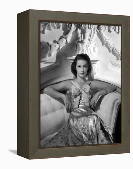 Danielle Darrieux by Ray Jones of Universal Studio, 1937 (b/w photo)-null-Framed Stretched Canvas