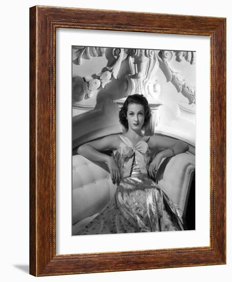 Danielle Darrieux by Ray Jones of Universal Studio, 1937 (b/w photo)-null-Framed Photo