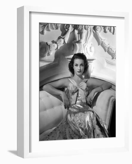 Danielle Darrieux by Ray Jones of Universal Studio, 1937 (b/w photo)-null-Framed Photo