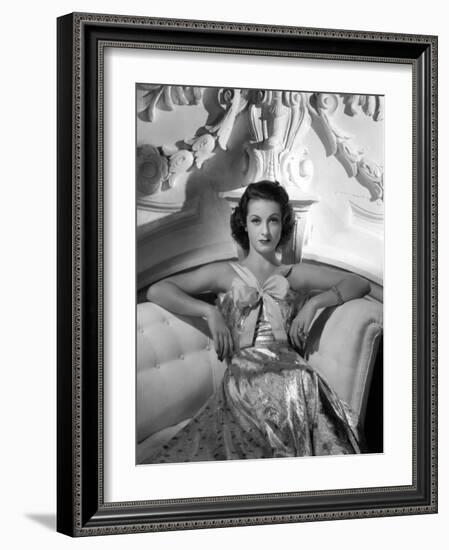 Danielle Darrieux by Ray Jones of Universal Studio, 1937 (b/w photo)-null-Framed Photo