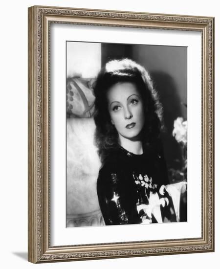 Danielle Darrieux, c. 1940 (b/w photo)-null-Framed Photo